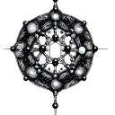 Dmt Molecule representation of serotonin tattoo design idea