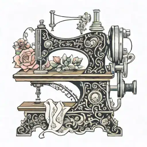 My mother was stiching cloths on sewing machine to raise me for my better future i want to dedicate a tattoo to my mothe tattoo design idea