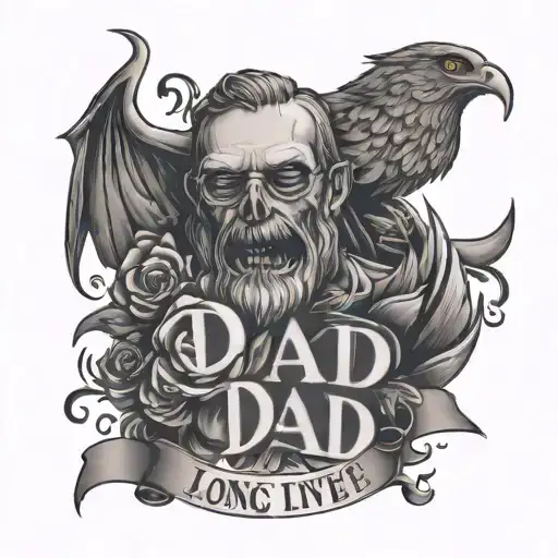 long live dad tattoo design idea