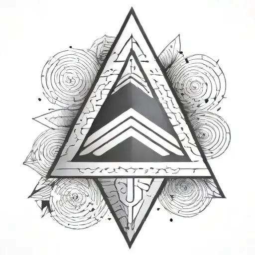 arrowhead with a simple geometric pattern tattoo design idea