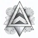 arrowhead with a simple geometric pattern tattoo design idea