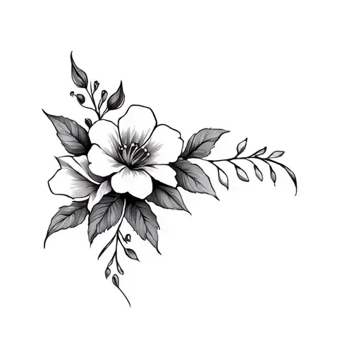 Coverup Floral tattoo design idea