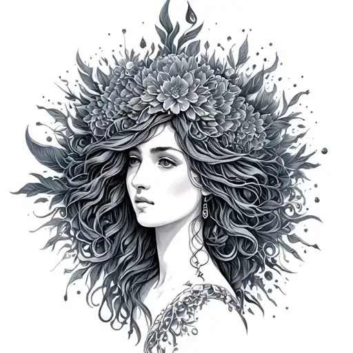 Virgo Aquarius tattoo design idea