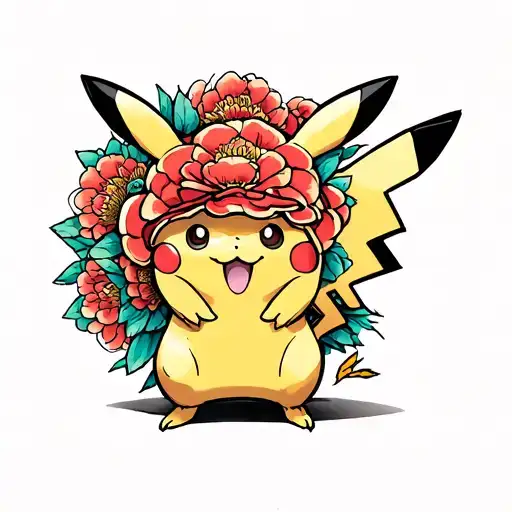 Pikachu Pokemon tattoo design idea