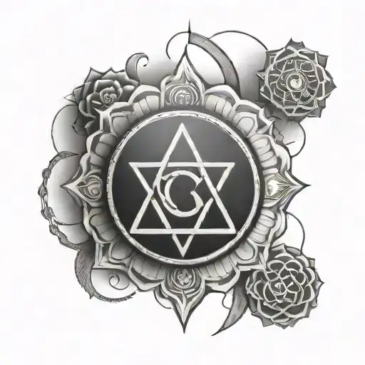 march 7 chakra symbols tattoo design idea