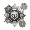 march 7 chakra symbols tattoo design idea