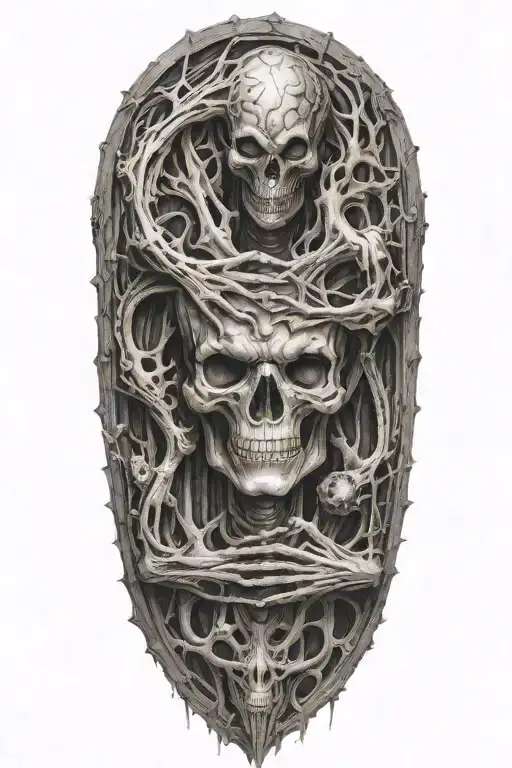 gustave dore hr giger bioorganic sleeve tattoo design idea