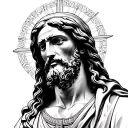 Jesus Statue tattoo design idea