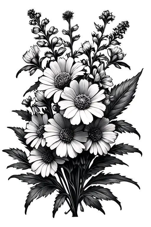 hyssop and mustard bunch tattoo design idea