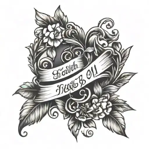 Bible verse Isiah 41:10 with wreath around it  tattoo design idea