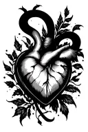 I would like the tattoo to tell how difficulties and bad feelings can be overcome. A good heart can turn into a cold one tattoo design idea