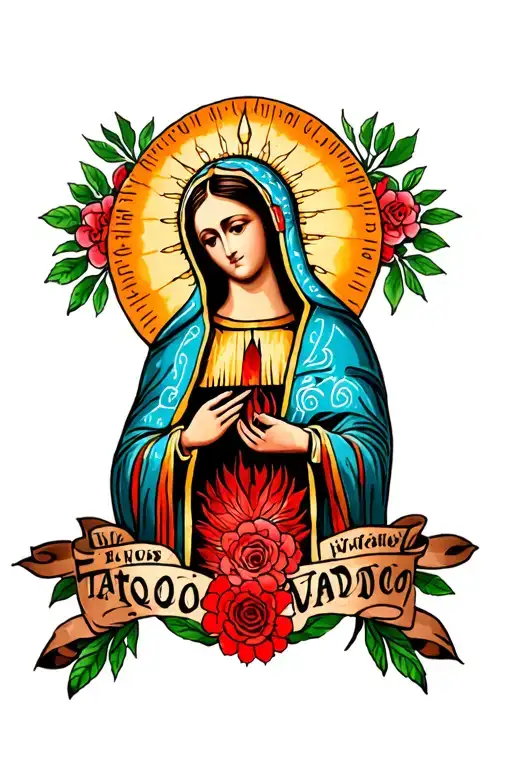 The Virgin of Guadalupe tattoo design idea