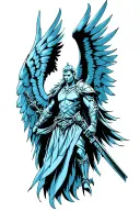 archangel warrior tattoo design idea