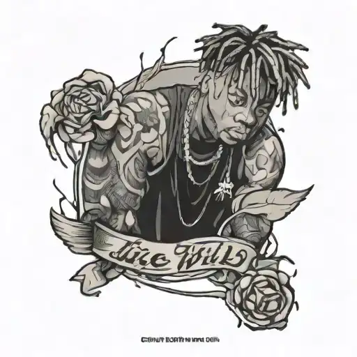 juice wrld tattoo design idea