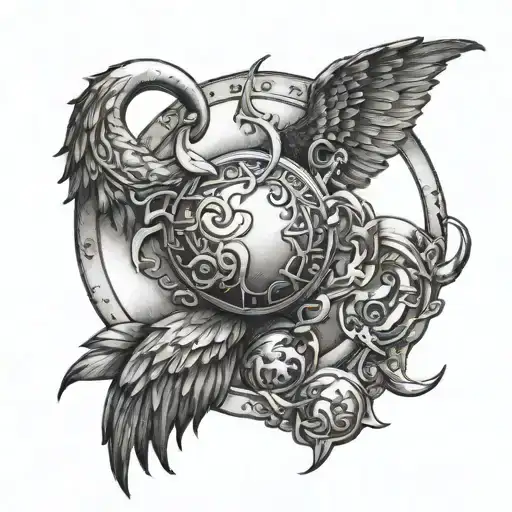 Twin flame Aries Libra zodiac sign incorperated moons 11:11 tattoo design idea