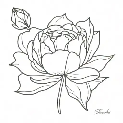 peonies flower tattoo tattoo design idea