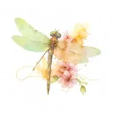Dragonfly, Semicolon and Hope written tattoo design idea