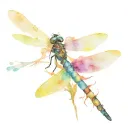 Dragonfly, Semicolon and Hope written tattoo design idea
