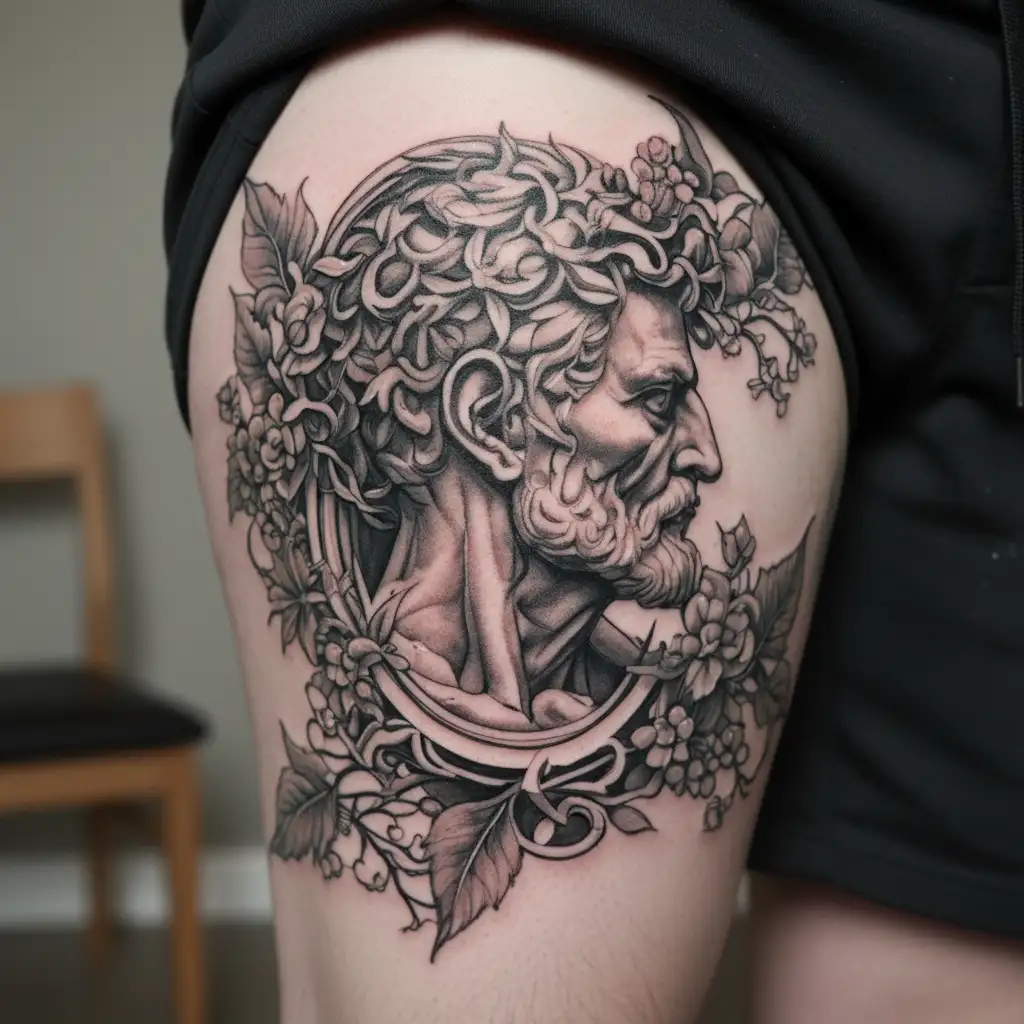 stoicism growth pain tattoo design idea