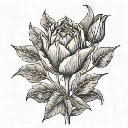 tulipe eucalyptus ornemental tattoo tattoo design idea