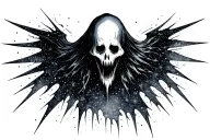 ghost made of stardust tattoo design idea