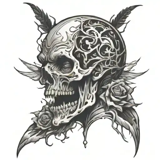 Pain misery suffering tattoo design idea