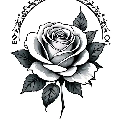 Gemini zodiac with a rose  tattoo design idea