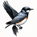 Classic Swallow tattoo design idea