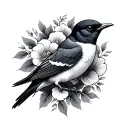 Classic Swallow tattoo design idea