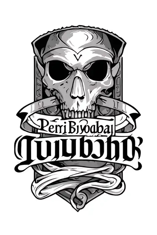 the sentence Бригада Свободы in slavic style tattoo tattoo design idea