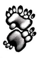 pet paws connected tattoo design idea