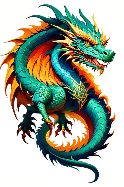 celtic dragon tattoo design idea