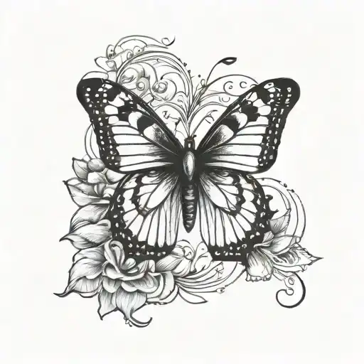 front butterfly with side lines for arm band tattoo tattoo design idea