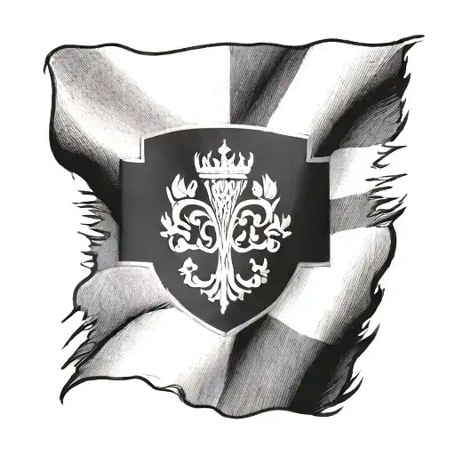 France Serbia flag tattoo design idea