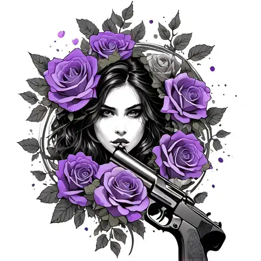 And she dreams purple and angerAnd roses explodin' in circles around her grow louderAnd nobody's noticed the gun at he tattoo design idea