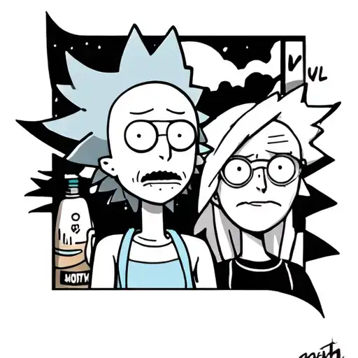rick, morty, summer, beth tattoo design idea