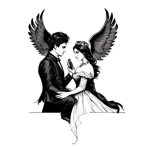 jack rackham and Anne bonnie tattoo design idea