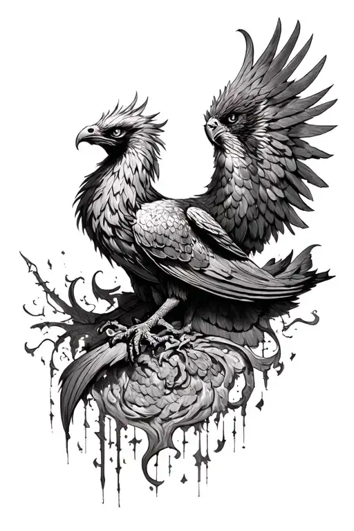 Fawkes The Phoenix From Harry Potter inspired tattoo tattoo design idea