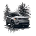 jeep compass tattoo design idea