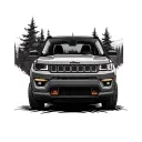 jeep compass tattoo design idea