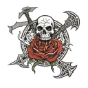The Walking Dead, Mortal Kombat, Hunger Games, Skyrim  tattoo design idea