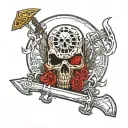 The Walking Dead, Mortal Kombat, Hunger Games, Skyrim  tattoo design idea