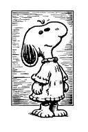 Horror Snoopy dressed like tattoo design idea