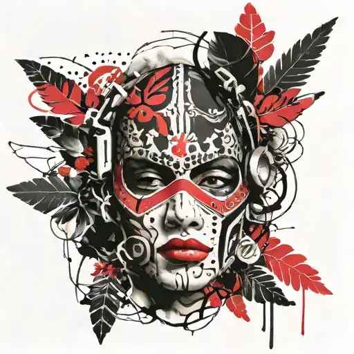 Peru masks tattoo design idea