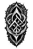 bind runes tattoo design idea