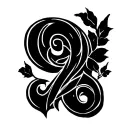 number 9 tattoo design idea