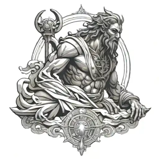 God Statue Solo Leveling tattoo design idea