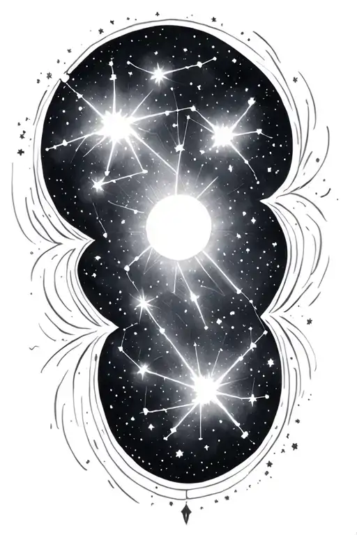 Pleiades Constellation tattoo design idea