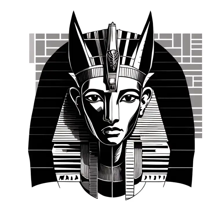 Egyptian Gods Ra, Anubis, Amun Ra tattoo design idea