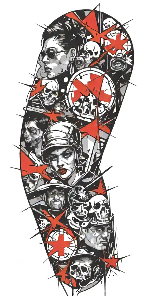 comic panel styled tattoo tattoo design idea